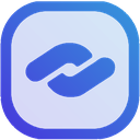 Blue rounded square icon with a smooth gradient finish.