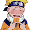 Anime boy with spiky yellow hair and a blue headband blushing while tapping his fingers together nervously.