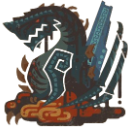 Gogmazios the Elder Dragon stands amidst a pool of glowing red tar.