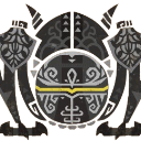 Omega Planetes symbol featuring a circular design with intricate patterns in black, gray, and gold.