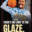 A basketball player making a silly face with his tongue out while holding a basketball, with the text there is no limit to t…