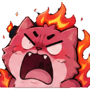 angryroarfaceflames Discord emoji