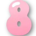 732533numbereight8pink