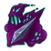 A purple shadowy blob forming a sharp gray crystal spike.