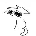 A stylized creature with wide, frantic eyes looking completely overwhelmed.
