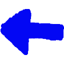 Blue arrow pointing to the left on a black background.