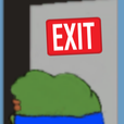 pepeleavebye Discord sticker from ⊹₊⟡⋆ Greyscale ₊˚⊹ ᰔ