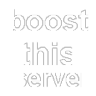 word_boosthisserver Discord sticker from ｡　/fluffybunnies 　.