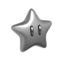 Grey_mario_star Discord Emoji | ⊹₊⟡⋆ Greyscale ₊˚⊹ ᰔ