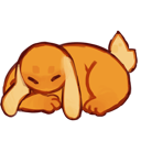 EXE_bunrablayingcurl custom emote from Bunny Emotes