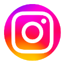 Instagram logo icon with a pink, orange, and purple gradient background.