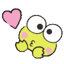 green_O_keroppi_kiss