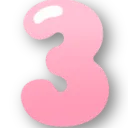 923324numberthree3pink