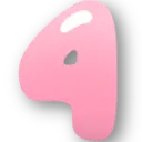 950699numberfour4pink