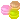 Macarons stacked in a vertical arrangement with pink and yellow pixelated layers.