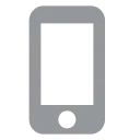 Smartphone icon in gray on a black background.