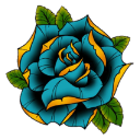 :7446bluetattooflower: