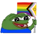 pepe_prideflag Discord Emoji from ✰Queer Hangout ✰