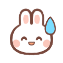 bunny_nervous Discord sticker | ｡　/fluffybunnies 　.