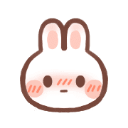 bunny_blush Discord sticker | ｡　/fluffybunnies 　.