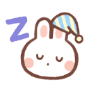 bunny_sleep Discord Emoji from ｡　/fluffybunnies 　.