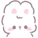 zzbunny animated GIF emoji | ｡　/fluffybunnies 　.