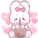 bunboba Discord sticker - ｡　/fluffybunnies 　.