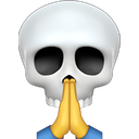 l_skull_pray custom emote | Hangouts | Social • Chill • Anime • Memes • Emojis