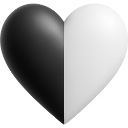 262453blackwhiteheart Discord sticker from 💫ΔŇĐŘØΜ€ĐΔ💫21+