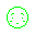 A green pixelated circular face with downturned eyes and small blush marks on the cheeks.