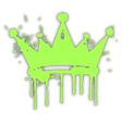 LimeGreenDrippingGlowingCrown Discord emoji