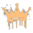 OrangeCreamDrippingGlowingCrown Discord emoji