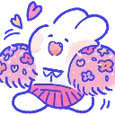 ArtistCafe_bunnycheer Discord Emoji - Artist Cafe