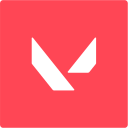 A black V-shaped emblem centered on a solid red background.