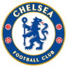 Chelsea Football Club crest featuring a blue lion on a blue circular background.