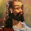 A man with long hair and a beard looking sideways with a smug, skeptical expression.