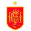 Spanish football team crest featuring a red shield, royal crown, and a yellow star above it.
