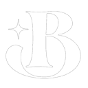 Letter B in a serif font with a small four-pointed star next to it.