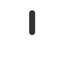 Ticking clock symbol consisting of two vertical lines and two angled lines representing clock hands.
