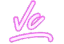 Neon pink text reading vc in a handwritten style against a dark background.