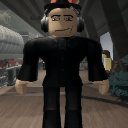 Roblox character with a smug, condescending facial expression.