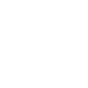 A white double-star icon centered on a black background.