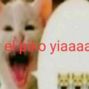 A distorted cat face with its mouth wide open in a screaming expression.
