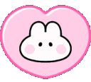 s_1icon_pinkheartrabbit animated emote | ｡　/fluffybunnies 　.