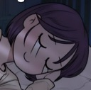 Anime character with short dark hair smirking with eyes closed in a smug expression.