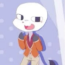 A bald character with a mischievous grin wearing an orange blazer looks sideways with a smug expression.