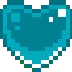 6472tealspinningpixelheart