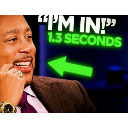 A man looking confident with a neon green arrow pointing to the text I'M IN! 1.3 SECONDS.