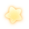 Star shape with a soft, glowing yellow aura.