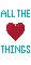 Pixel art text reading All The Things with a heart, a hybrid heart-spade, a spade, and a diamond-spade symbol.
